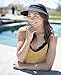 Livingston Beach Hat Women's Wide Brim SPF 50+ UV Protection Sun Visor Hat,Black