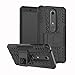 Nokia 6.1 Case,Nokia 6 2018 Case,Mustaner Dual Layer Shock-Absorption Armor Cover Full-Body Protective Case with Kickstand for Nokia 6 (2018) 5.5 Inch (Black)