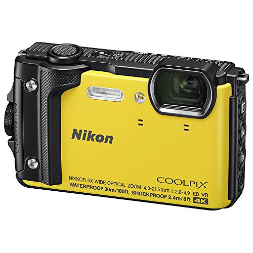 Nikon-COOLPIX-W300-16MP-4k-Ultra-HD-Waterproof-Digital-Camera-Yellow-32GB-Memory-Flash-Deluxe-Accessory-Bundle