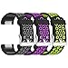 SKYLET Compatible with Fitbit Charge 2 Bands, 3 Pack Breathable Silicone Replacement Sport Wristbands Compatible with Fitbit Charge 2 with Secure Watch Clasp Men Women(No Tracker)
