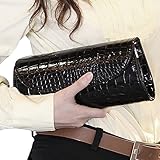 ILISHOP On Sale Women's Envelope Clutch Patent Croc Skin Party Clutch Fashion Shoulder Bags For Lady
