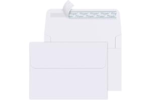 Eupako A6 White Envelopes 4x6, 250 Pack Self Seal Envelopes for 4x6 Cards, Photos, Invitations, Wedding, Graduation, Baby Shower, RSVP, 6.5 x 4.75 Inches