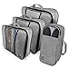 Compression Packing Cubes Travel Luggage-Organizer Set Packs More in Less Space