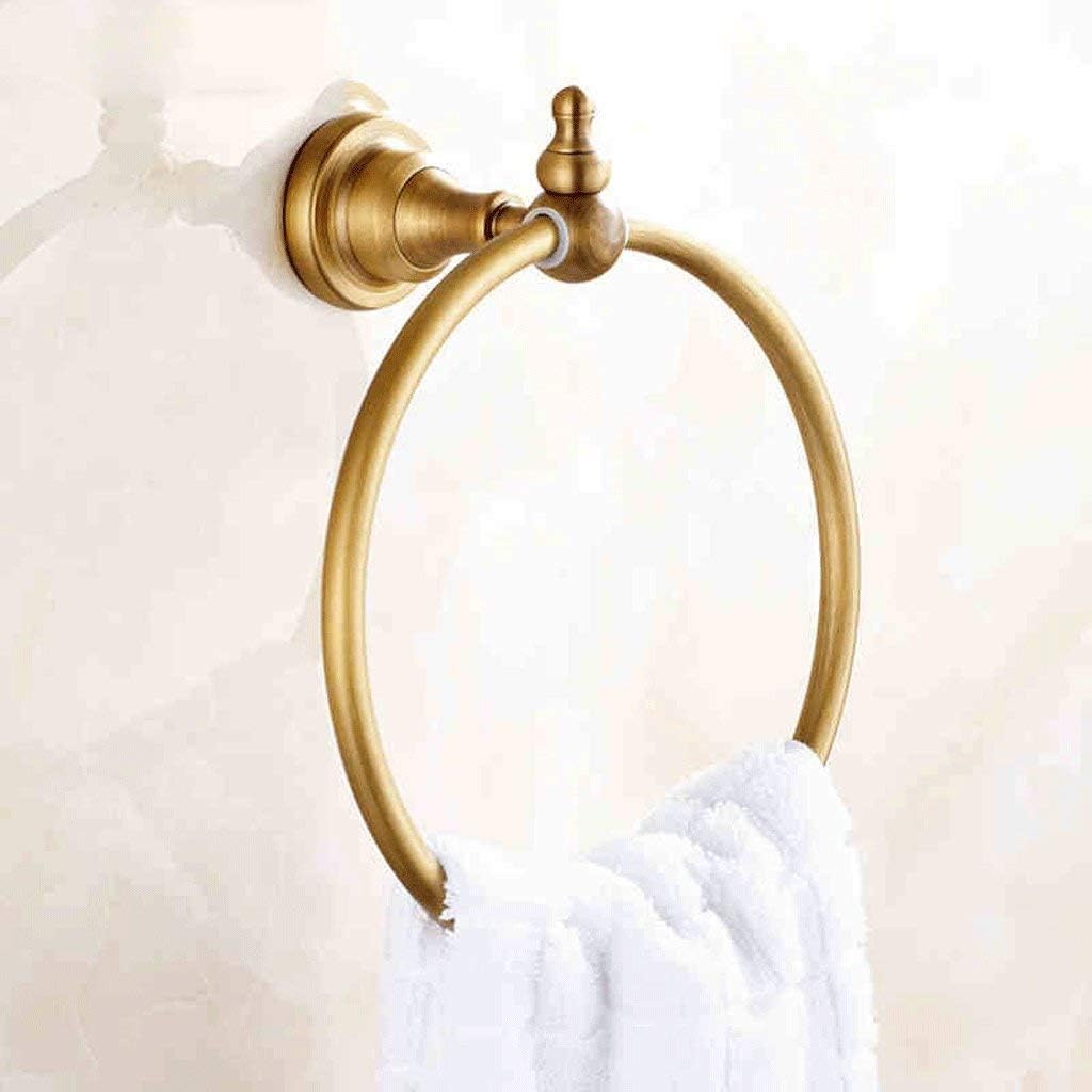 Anillo de toalla antiguo de cobre completo Toallero de estilo europeo