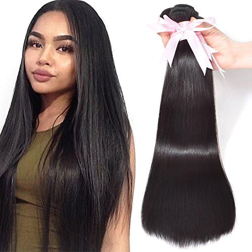 Lin Hair Unprocessed Virgin Brazilian Straight Human Hair Extensions Brazilian Natural Hair Weave Weft Bundles #1b 4pcs 16 16 16 16inch