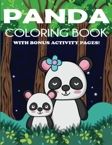 Panda Coloring Book: For Kids, with Bonus Activity Pages: Blue Wave ...