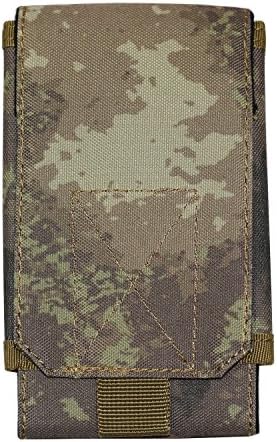CenBuy Molle Bag For cell Phone radio Hook Loop Belt Pouch Holster Cover Case For 4.7" iPhone 7 iPhone 7 Plus 5.5" (A-TACS AU, L)