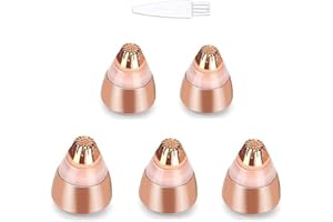 Greendhat Rose Gold Replacement Heads for Flawless Women Eyebrow Hair Remover Trimmer Blades Painless, Perfect Touch and Smooth Finishing, As Seen On TV, 18K Gold-Plated (5Pcs)