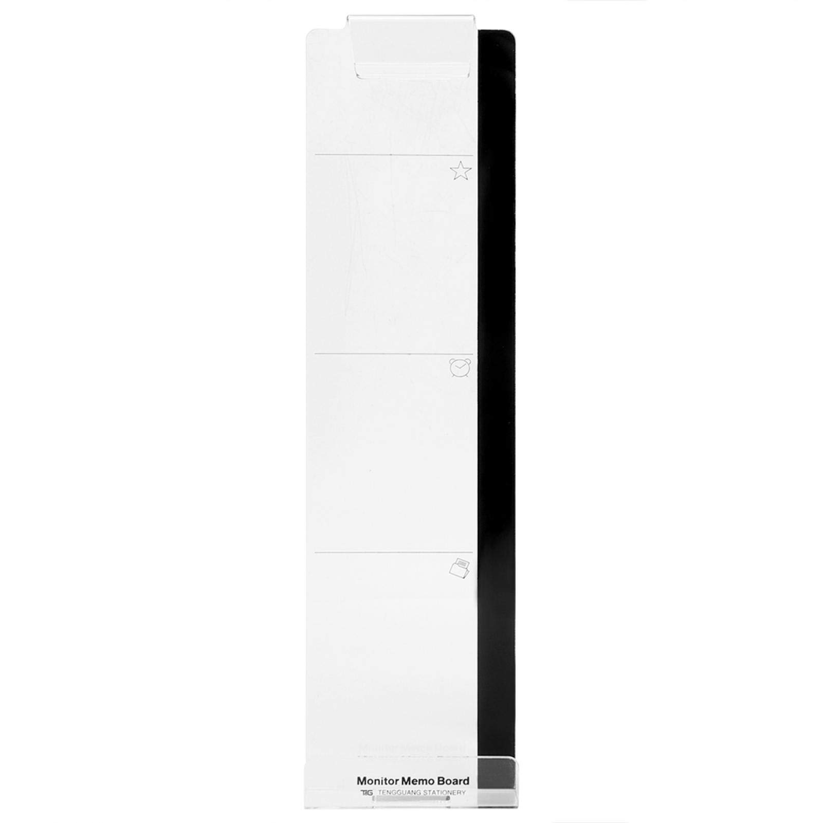 Acrylic Message Board, Transparent Sticky Notes, Computer Screen Monitor Memo Board, Magnetic Write & Erase Design for Home Office Students Creative Work