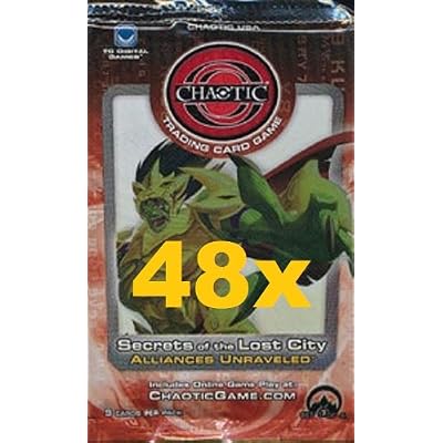 chaotic alliances unraveled booster box 12X ALLIANCES UNRAVELED Secrets of the Lost City Chaotic Card Game BOOSTER  PACKS
