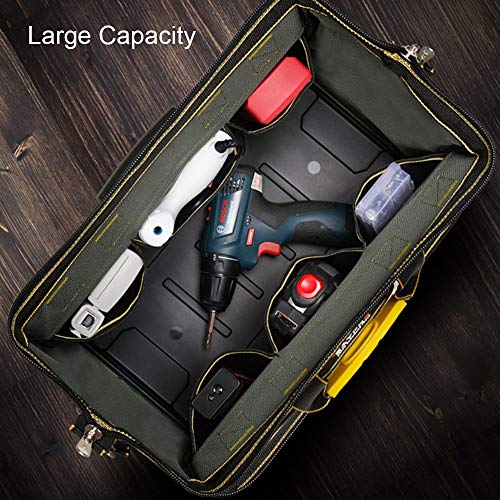 18 Inch Waterproof Tools Bag Close Top Heavy Duty Molded Base Tool Bag Storage Box with Shoulder Strap