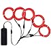 ZITRADES EL Wire Red Neon Lights Kit with 4 Modes Portable Battery Operated for DIY Party Decoration, 5 by 1-Meter