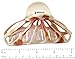 Parcelona French Rain Drop Ivory Beige Large Covered Spring Celluloid Jaw Hair Claw Clip Clamp Clutcher 4 Inches