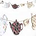 SUNBEAUTY Tea Party Decoration Banner Vintage Garden Teapot Decor, Tea Party Supplies for Girls, Princesses, Parties, Bridal Showers, Birthday, Alice in Wonderland Garland Decor