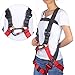 Oumers Kids' Climbing Harness, Full Body Harness, Safe Belts Guide Harness for Outward Band Expanding Training, Caving Rock Climbing Rappelling Equip, Safety Comfort (Small Black and Red)