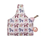 Knitting Tote Bag for Travel Yarn Storage Durable Canvas Yarn Bag for Small Projects, Cute Pony