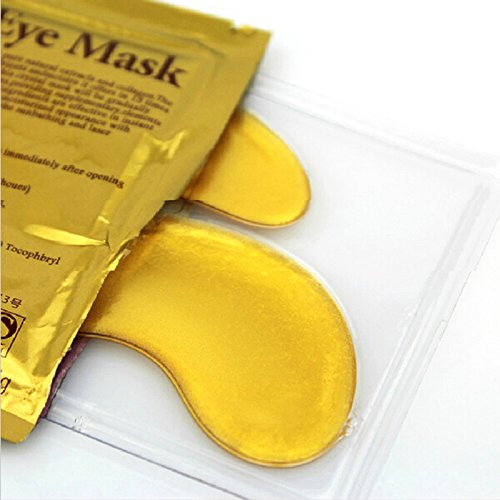 20 Pair/40 Pcs Anti Aging Crystal 24k Gold Collagen Eye Mask Smooth Wrinkles for Eye Skin Care, No Dark Circles Anti-wrinkle Eye Bags Treatment