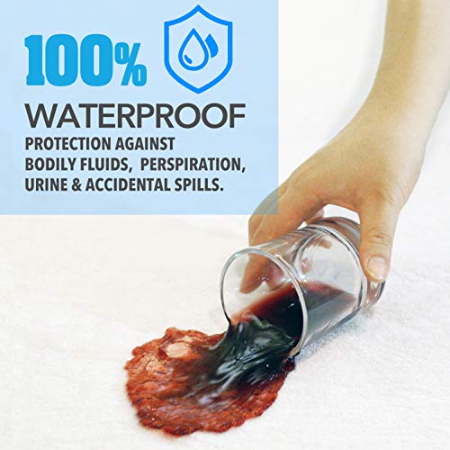 FeelAtHome Hypoallergenic Fitted Waterproof Mattress Protector - Premium Anti-Dust Mite, Anti-Allergens Mattress Protection Cover (Twin XL) - Thumbnail 7