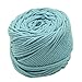 Blue Macrame Cord Colorful Natural Cotton Macrame Cord Wall Hanging Plant Hanger Craft Making Knitting Cord Rope 3mm (3mm Lake Blue)