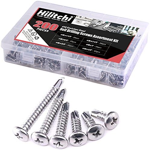 #8 X 3/4\" Pan Head Self-Drilling Screws - 410 Stainless Steel Phillips Drive, 100 PCS