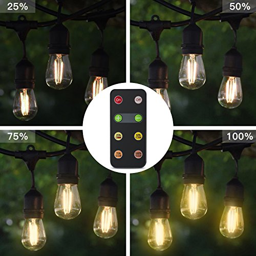 SUNTHIN Max 150W Power Patio Lights Dimmer Remote, 100Ft Wireless Control Distance Dimming Kit for Outdoor Light String, Smart Plug-in Dimmer Switch of LED String Lights, 4 Brightness Dimming
