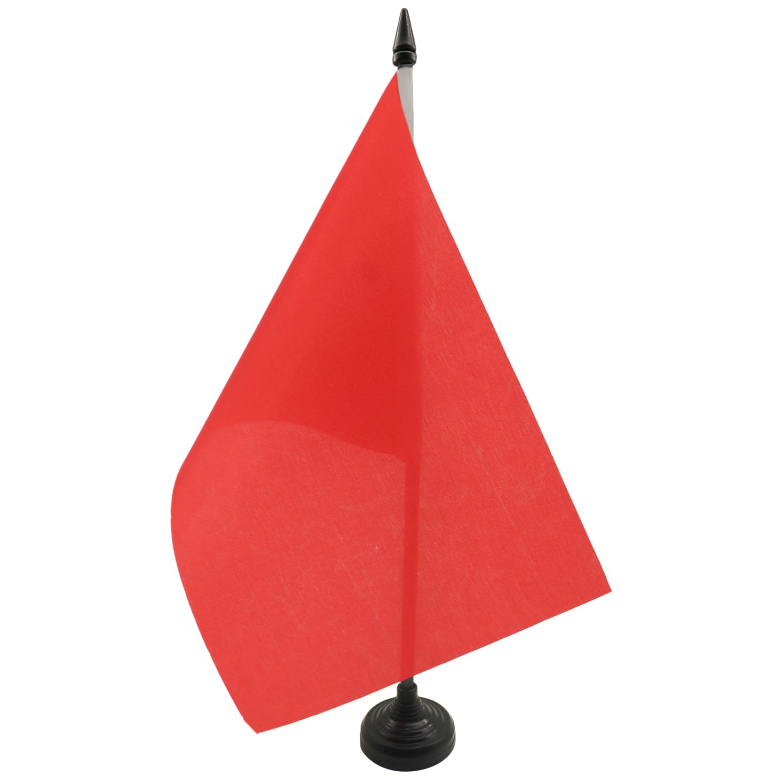 AZ FLAG Race officer red Table Flag 5'' x 8'' - Racing Office Decoration 100% Polyester 21 x 14 cm - Mini Desk Flag with Pole and Black Plastic Base