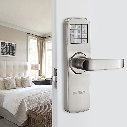 HAIFUAN Security Digital Keyless Code Door Lock, Unlock with Code And Key(HFAM5-R)