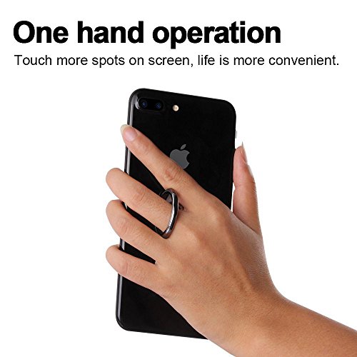 [Gift\'s Choice] Phone Ring Holder Stand, GOTITENI Stylish iPhone 360° Ring Zinc Alloy Lemon Cell Phone Grip For iPhone 7 6 6s Plus 5s se Galaxy S8 iPad Smartphone Tablet, Black