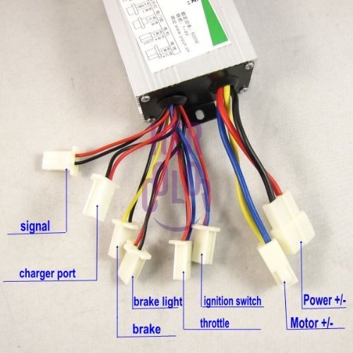 24v 24 Volt 500w Motor Brush Speed Controller for Electric Bike Bicycle Scooter