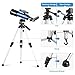 TELMU Telescope for Kids and Adults 70mm Portable Travel Telescope Astronomy Refractor Telescopes with Universal Wheel Tripod Observing Moon and Scenery (Rucksack&Mobile Stands Included), Blue-2, F40070M