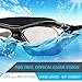 Swimming Goggles, No Leaking, Anti-Fog, UV Protection Swimming Glasses with Swimming Cap, Ear Plugs, Nose Clip and Protective Case, Adjustable Strap Comfortable Fit for Men