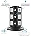 Aduro Surge Protector Power Tower Family Multi Charging Station - 9 Outlets and 6 USB Ports, Smart Charge Technology for iPhone, iPad, Galaxy Nexus (Black)