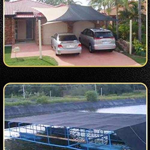 Sonnensegel HUAHUA Schwarz 、 Schattentuch、 Sonnenschutz Beschattungsnetz UV-Schutz (8 Nadeln) 95… – Bild 3