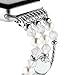 Simpeak Beaded Bracelet Band Compatible with Apple Watch Series 11/10 (42mm) 9/8/7(41mm) 6/SE/5/4 (40mm) 3/2/1(42mm), Women Fashion Elastic Bracelet Stretch Strap Compatible with iWatch 11 42mm, White