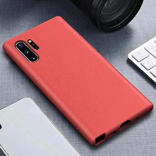 Case for Galaxy Note 10 Plus Cover,Matte with Wheat Straw Granule Perfect Slim Fit Ultra Thin Shockproof Flexible Soft Silicone Gel TPU Protective Case Cover for Galaxy Note 10 Plus Silicone Case,Red - Thumbnail 5