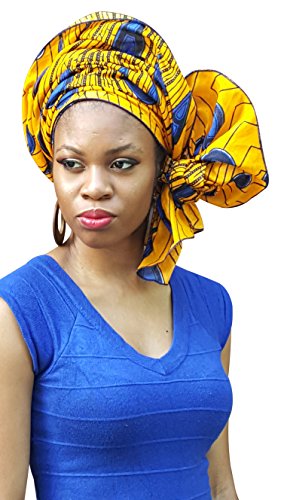 Peacock African Print Head wrap