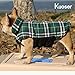 Kuoser Warm Dog Coat, Waterproof Dog Coats for X-Small Dogs, Adjustable Durable Doggie Winter Jacket Reversible Cozy Puppy Cold Weather Apparel from Small to Large Breed, Green XS
