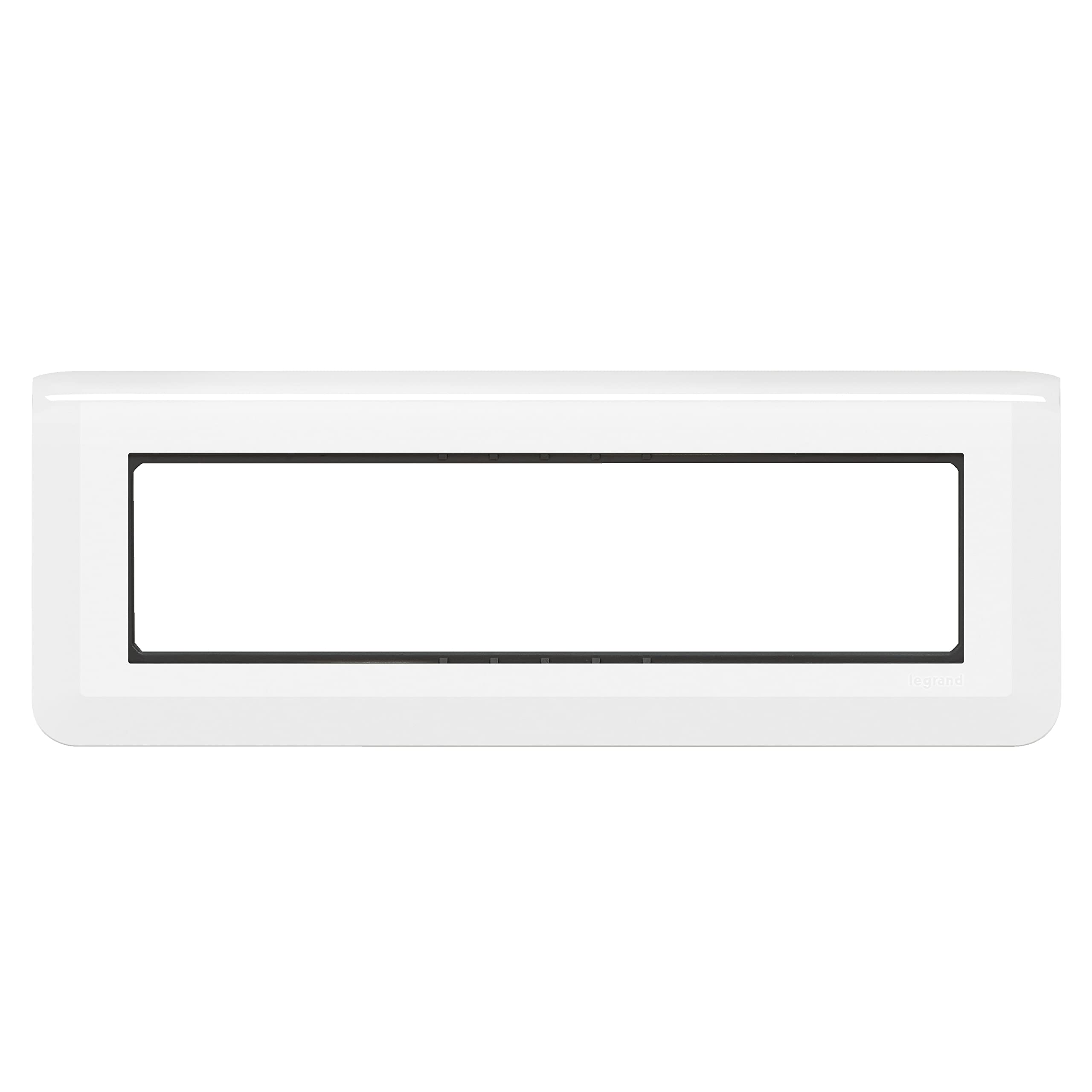 Legrand - Mosaic Plate with Bracket for 8 Modules Horizontal - White