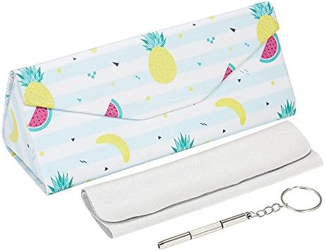 MITIME Lovely Foldable Glasses Case Magnet Closure -Multi color glasses case myopic glasses box+clean cloth+tools