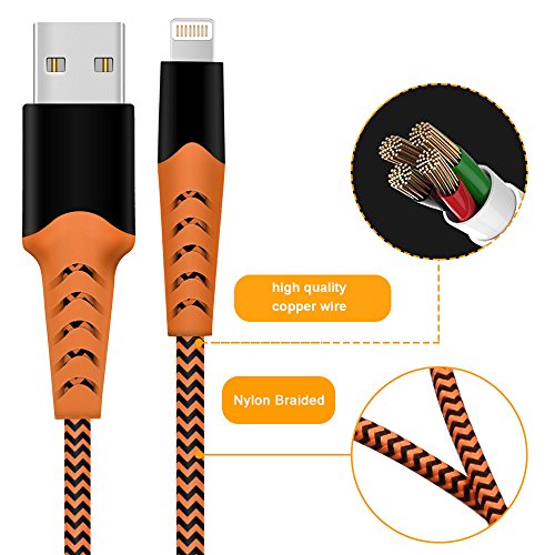 iPhone Charger, Lightning Cable Apple MFi Certified Cable 4Pack 3FT 6FT 6FT 10FT Nylon Braided