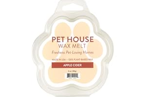 ONE FUR ALL Pet House Apple Cider Wax Melts - Natural, Long-Lasting, Plant Based Paw Shaped Fall Scented Wax Cubes for Warmers Pack of 2