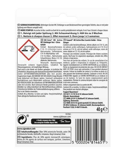 WC-Ente WC Active WC-Einhänger Starter, Citrus, 1er Pack, (1 x 40g) 2