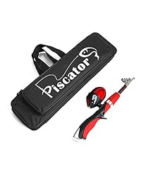 Juego de caña de pescar y carrete combinados, niños principiantes agua salada y agua dulce Kit de pesca con 55 pulgadas telescópico pulido + carrete giratorio + línea de pesca + bolsa de pesca portátil, regalo para cumpleaños, Navidad y festivales