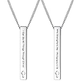 Rnivida Christian Bible Verse Bar Necklaces for Women, Religious Faith Inspirational Birthday Jewelry Gift