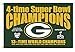 Greeg Bay Packers 4 Time Super Bowl Champions Green Large Flying Flag 002 Size 3x5 Feet