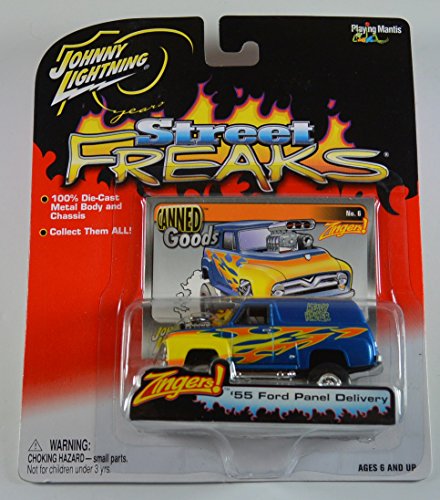Johnny Lightning Street Freaks Zingers '55 Ford Panel Delivery Blue Yellow Orange #6