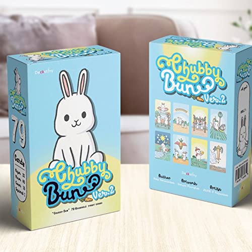mrdiyshisha Chubby Bun Tarot Deck (Version 2), 79 Adorable Tarot Cards for Beginners, Pocket Size (4.05