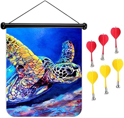 CCLOVEU Turtle Printed Darts Party Safe Game Toy Fashion Dart Board Magnetic Dart Board