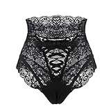 Women's Bandage Sexy Lingerie Sexy Bare Imitation Lace Underpants Black