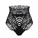 Women's Bandage Sexy Lingerie Sexy Bare Imitation Lace Underpants Black